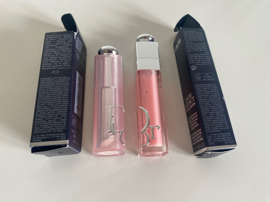 DIOR ADDICT Lip Glow 000 Universal Clear & Lip Maximizer 001 Pink – NOWE