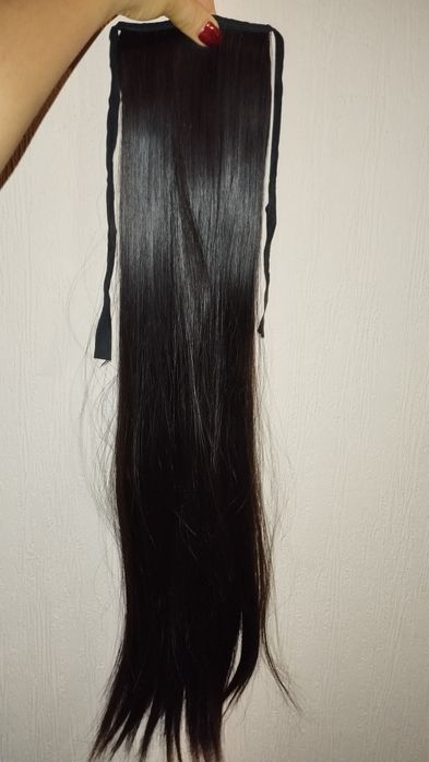 Хвіст,шиньйон темно коричневий