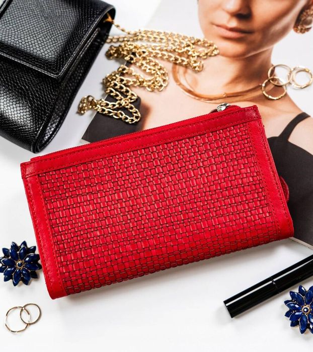 duży portfel damski ze skóry naturalnej - rovicky