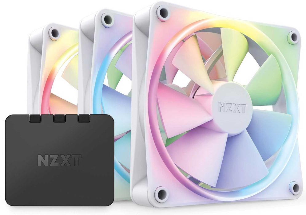 Корпусні вентилятори NZXT 120мм RGB – 3 штуки, білі