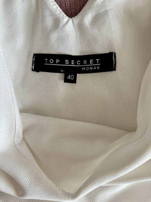 Biala asymetryczna sukienka damska Top Secret r. 40/L
