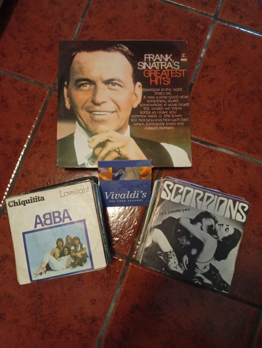 Discos Vinil grandes e pequenos