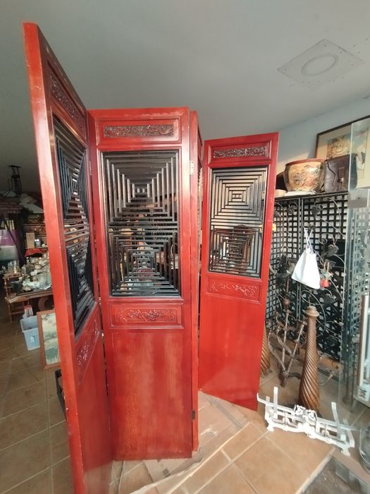 Biombo Chinês madeira maciço