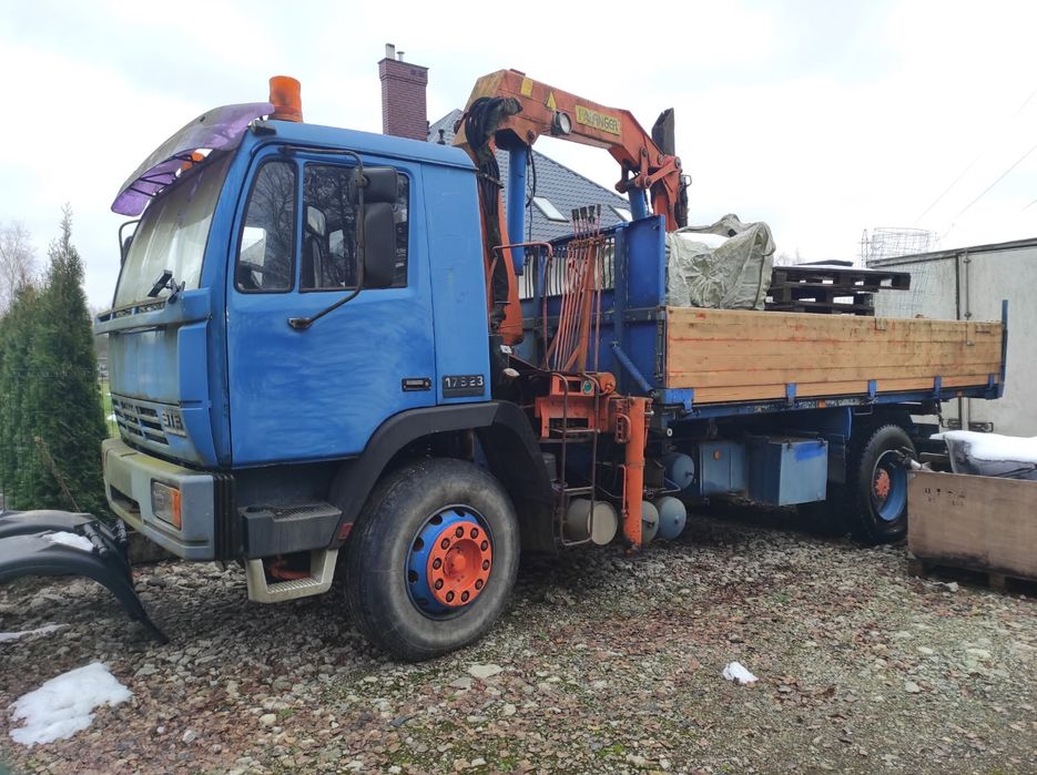 Steyr 17s23 wywrotka Meiller HDS palfinger PK 105 zamiana