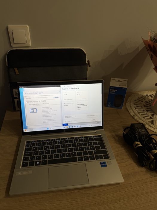 HP EliteBook 830 G8 | i7-1165G7 | 16GB RAM | 512GB SSD | slot SiM, LTE | SureView | Bateria 126 cykli + Zestaw!