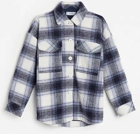 Сорочка-куртка reserved S синьо-біла