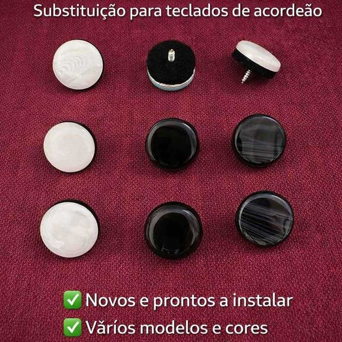 Vendo botões para acordeão/Concertina, ideais para substituição ou restauro