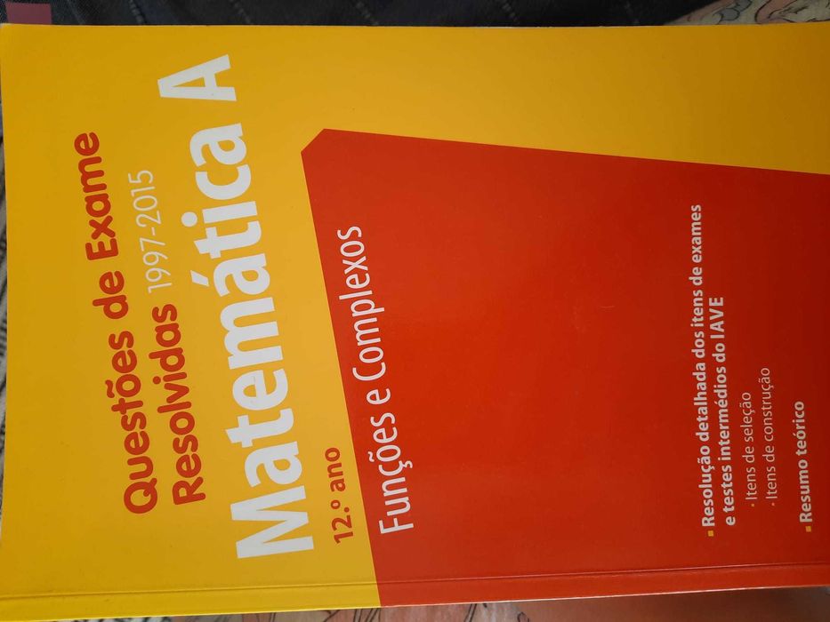 Livros de preparação para exame Matemática A: Exames + correções