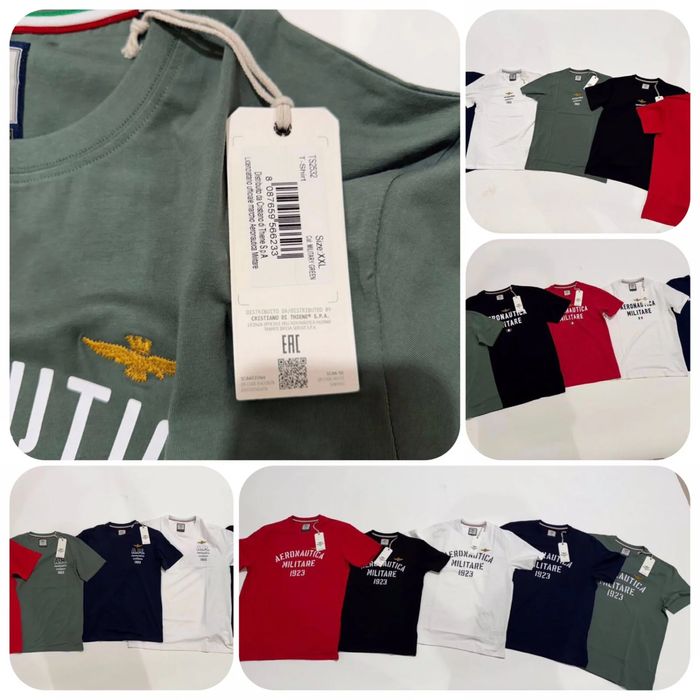 Сток оптом Чоловічі футболки Aeronautica military