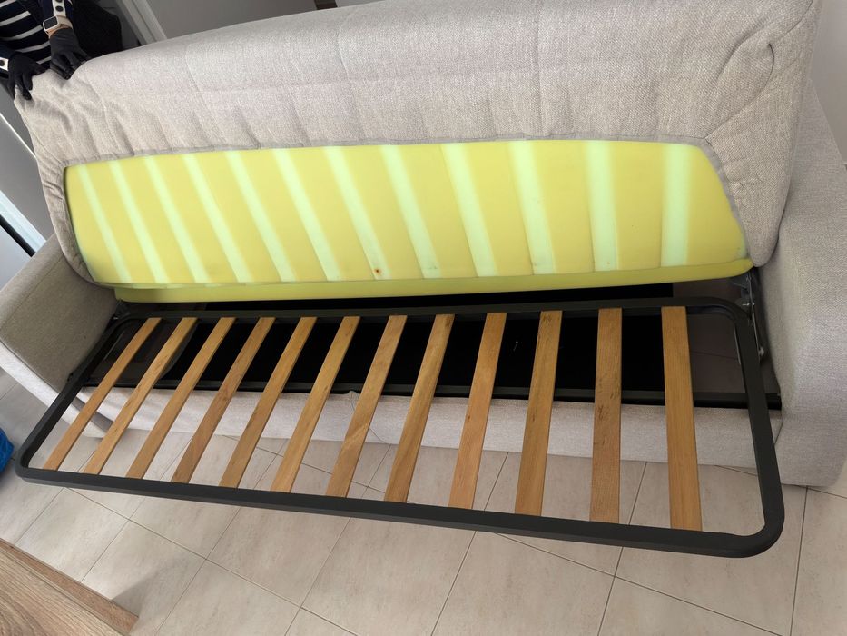 Sofá cama cinza 2,15m