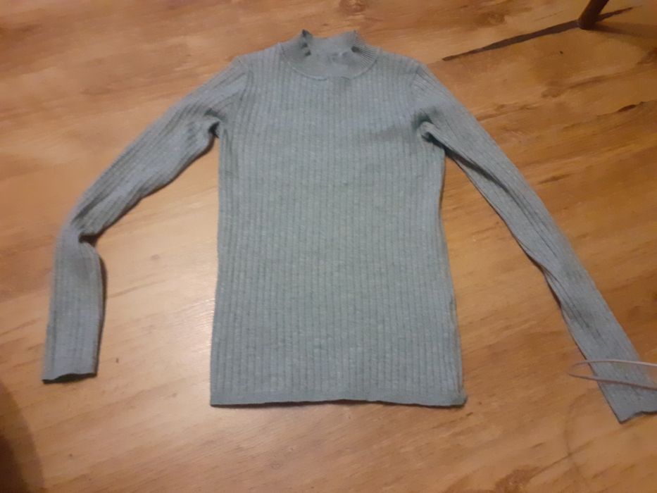 Sweter półgolf zielony NKD tanio okazja