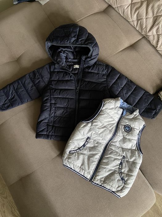 Курточка для хлопчика 92 + жилет двосторонній 86