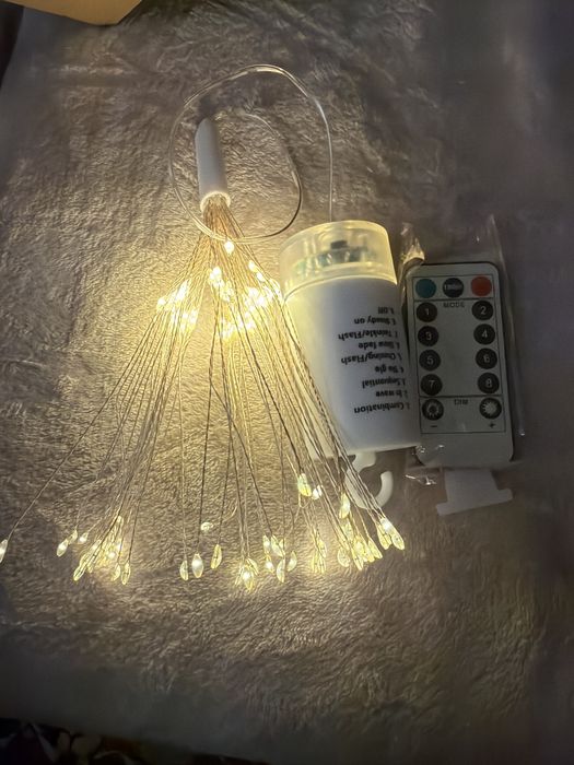 Lampki ozdobne. Swiatelka. Fejerwerki. Swiąteczne