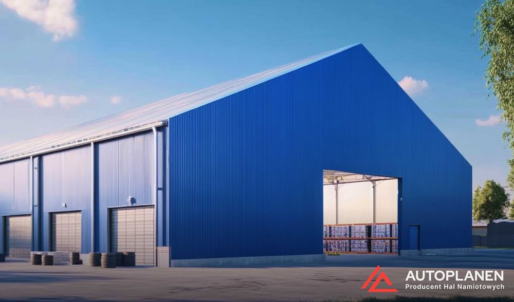 Hala Namiotowa, Hala Magazynowa, Dwuspadowa Hala z Płyt