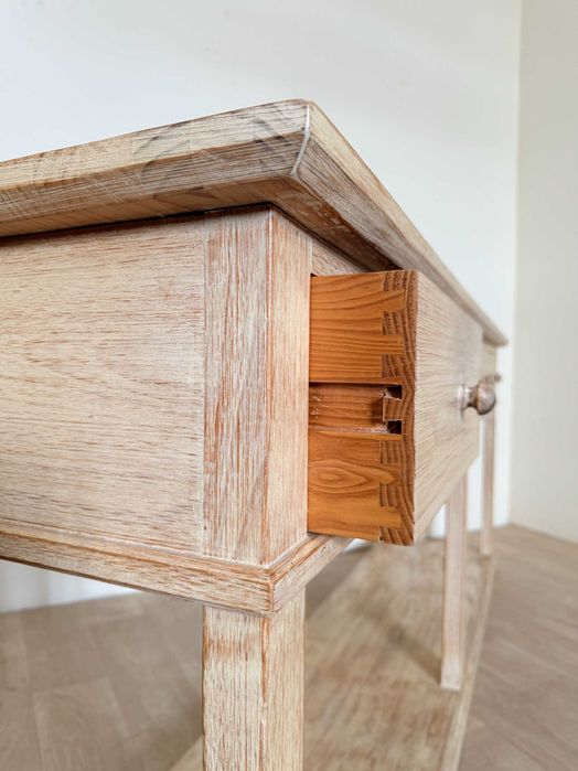 Konsola konsolka drewniana fatmhouse rustykalna wiejska pini solidna