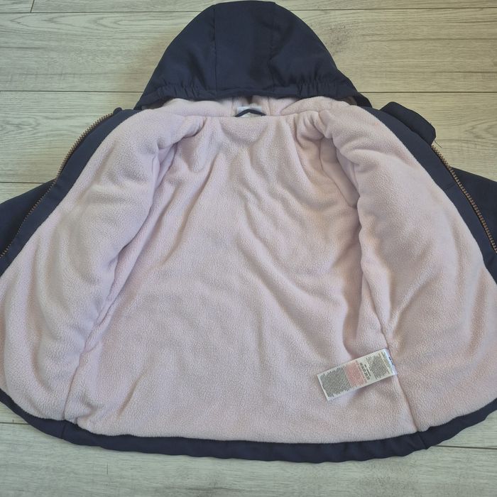 Nowa, Granatowa kurtka przejściowa na polarku dla dziewczynki, Pepco,