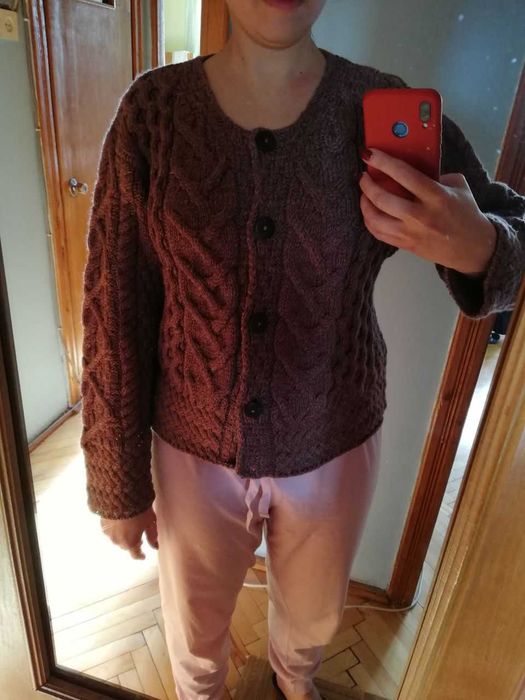 Светр (кардиган) жіночий, 100% вовна мериноса, Aran Woollen Mills