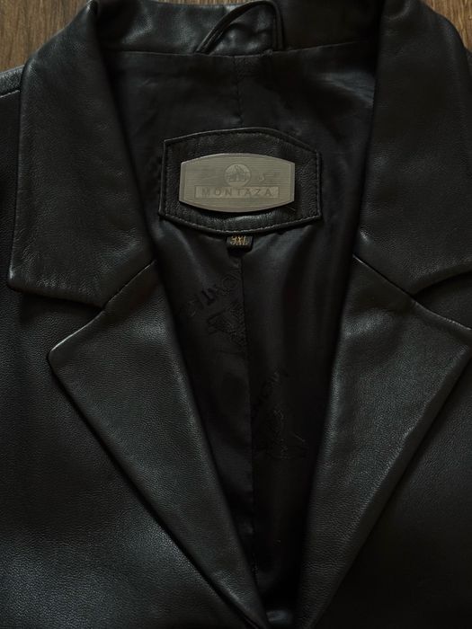 Жакет из натуральной кожи