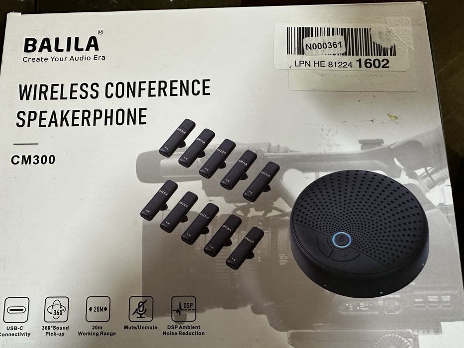 Портативний конференц-мікрофон BALILA з 10 мікрофонами