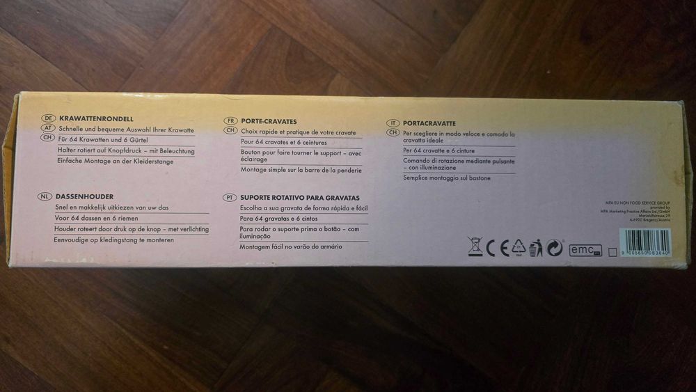 Suporte gravatas e cintos rotativo