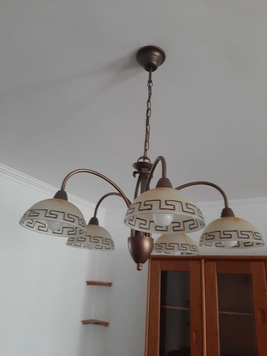 Candeiro de teto para sala de alabastro