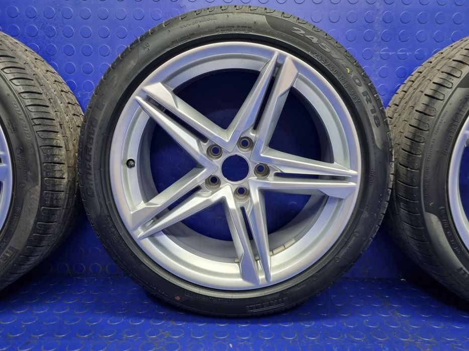 KOMPLET kół felg aluminiowych 18” x 8.5” AUDI A4 B9 A5 F5 OEM PIRELLI 8W0601025DE