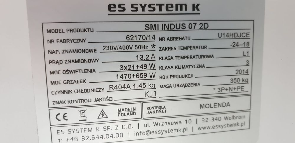 Szafa mroźnicza 1,6m