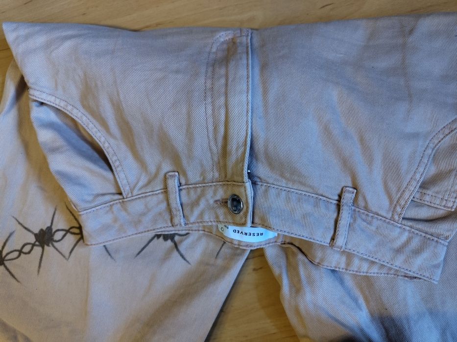 Spodnie custom drut kolczasty