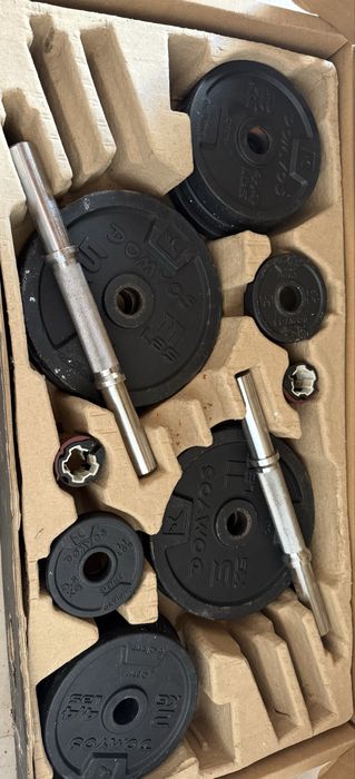 Kit musculação 50Kg + barra W