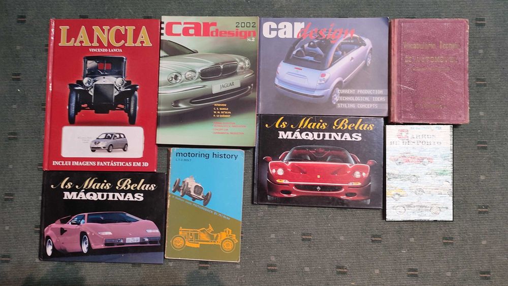 Lote 16 livros sobre Automóveis, sua História e Design