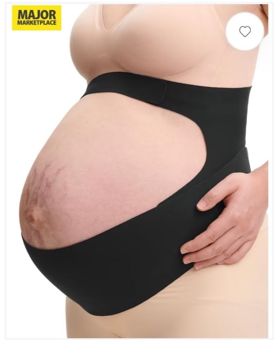 momcozy Pas ciążowy na brzuch, pas ciążowy Ergonest CozySupport, niewidoczny i oddychający pas ciążowy na plecy, brzuch i talię