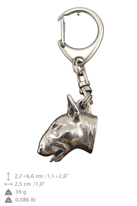Bulterier brelok posrebrzany Art-Dog