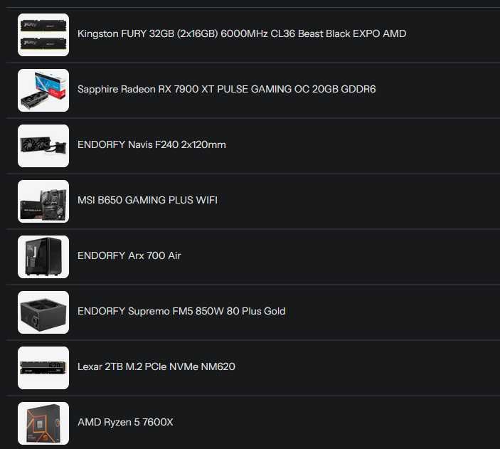 Komputer Gamingowy RX 7900 XT | Ryzen 7600X 32GB |
