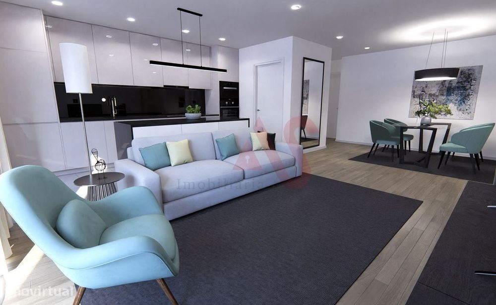 Apartamento T2 novo com terraço no centro de Vizela — Caldas de Vizela (São Miguel e São João), Braga
