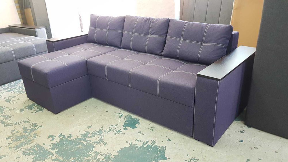 Диван угловой Бостон Люкс , евркнижка с нишами в подлокотниках .Акция