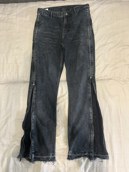Джинси zara flared zip