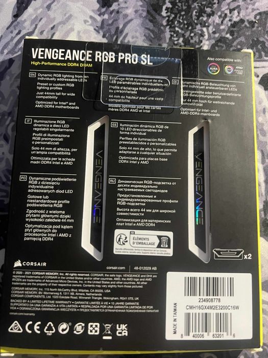 Pamięć RAM Corsair Vengeance RGB Pro SL