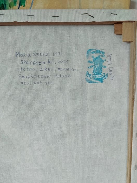 Obraz akrylowy "Słoneczniki" 50x70 – ręcznie malowany, oryginał




--
