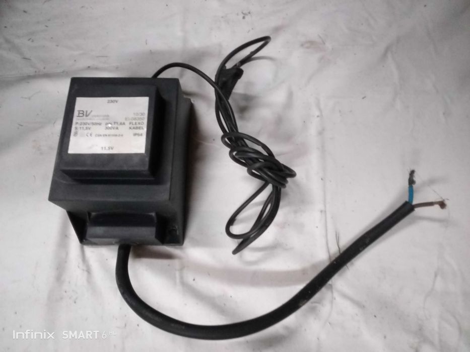 Transformator 230V - 11,5V o mocy 300VA, bardzo ciężki