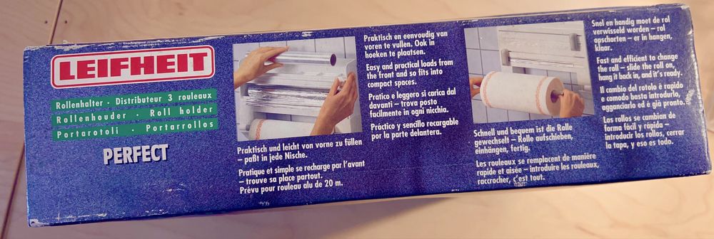 Suporte rolo papel, pelicula aderente e papel aluminio LEIFHEIT