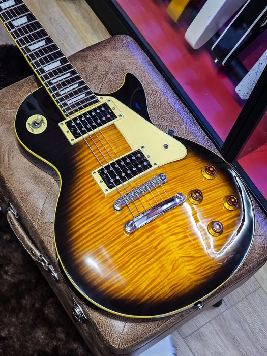 2000 Epiphone Les Paul Standard 7 strunowy Tobbaco Burst single cut