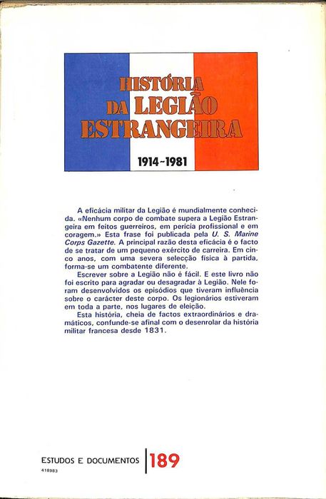 "História da Legião Estrangeira" de George Blond (2 Vol.)