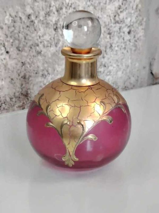 Antigo Perfumeiro Cristal Veneziano  Decoração em Ouro  ENVIO GRATIS