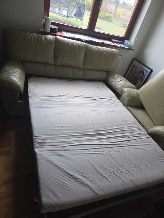 sofa KLER skóra funkja spania