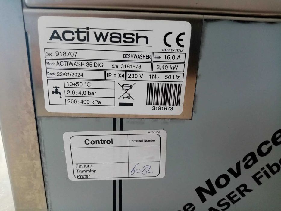 ACM1459 - Máquina Industrial de Lavar Copos ACTI35DIG - NOVA