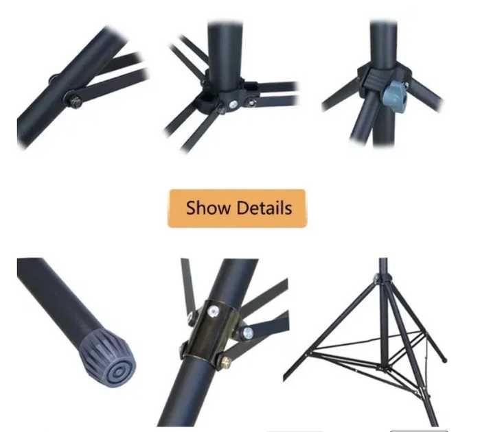 Универсальная стойка тренога штатив для кольцевой лампы 210 см