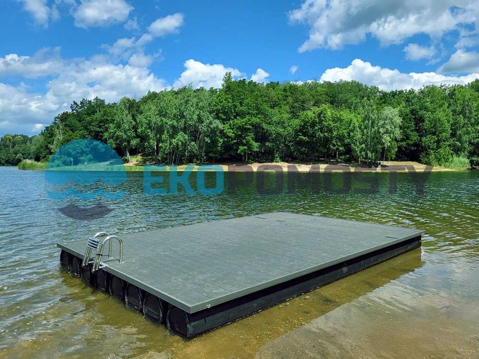Pomost pływający, platforma pływająca. tratwa 6x4m- 24mkw z kompozytem