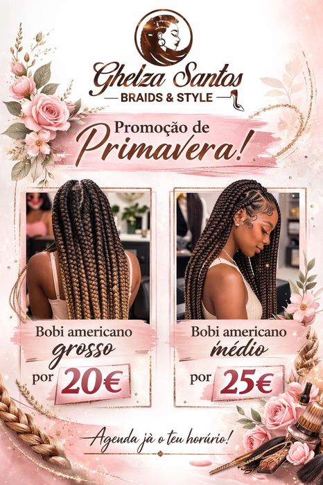 Promoção Tranças Bobi Americano desde 20€ – Com Material Incluído