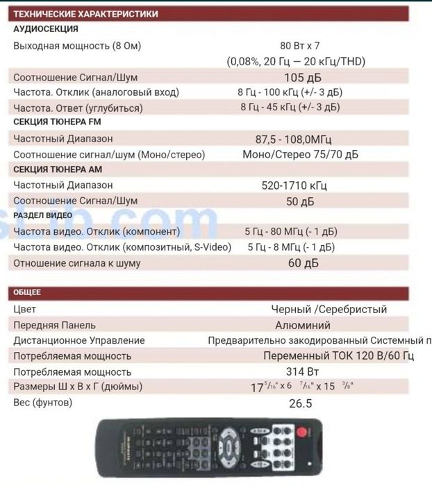 Marantz 7.1 домашний кинотеатр