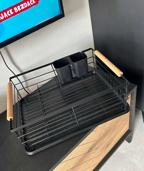 Duża Suszarka Dwupoziomowa Do Naczyń + Ociekacz Na Talerze Sztućce